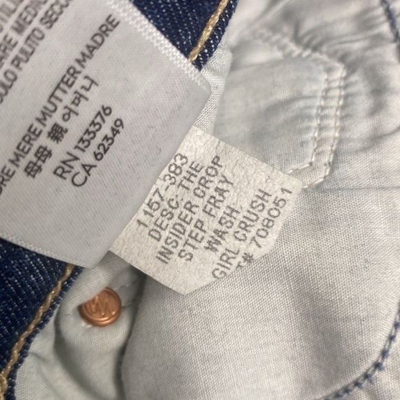 MOTHER INSIDER CROP STEP FRAY IN GIRL CRUSH HI WAISTED ANKLE BOOTCUT RAW HEM - Picture 14 of 15